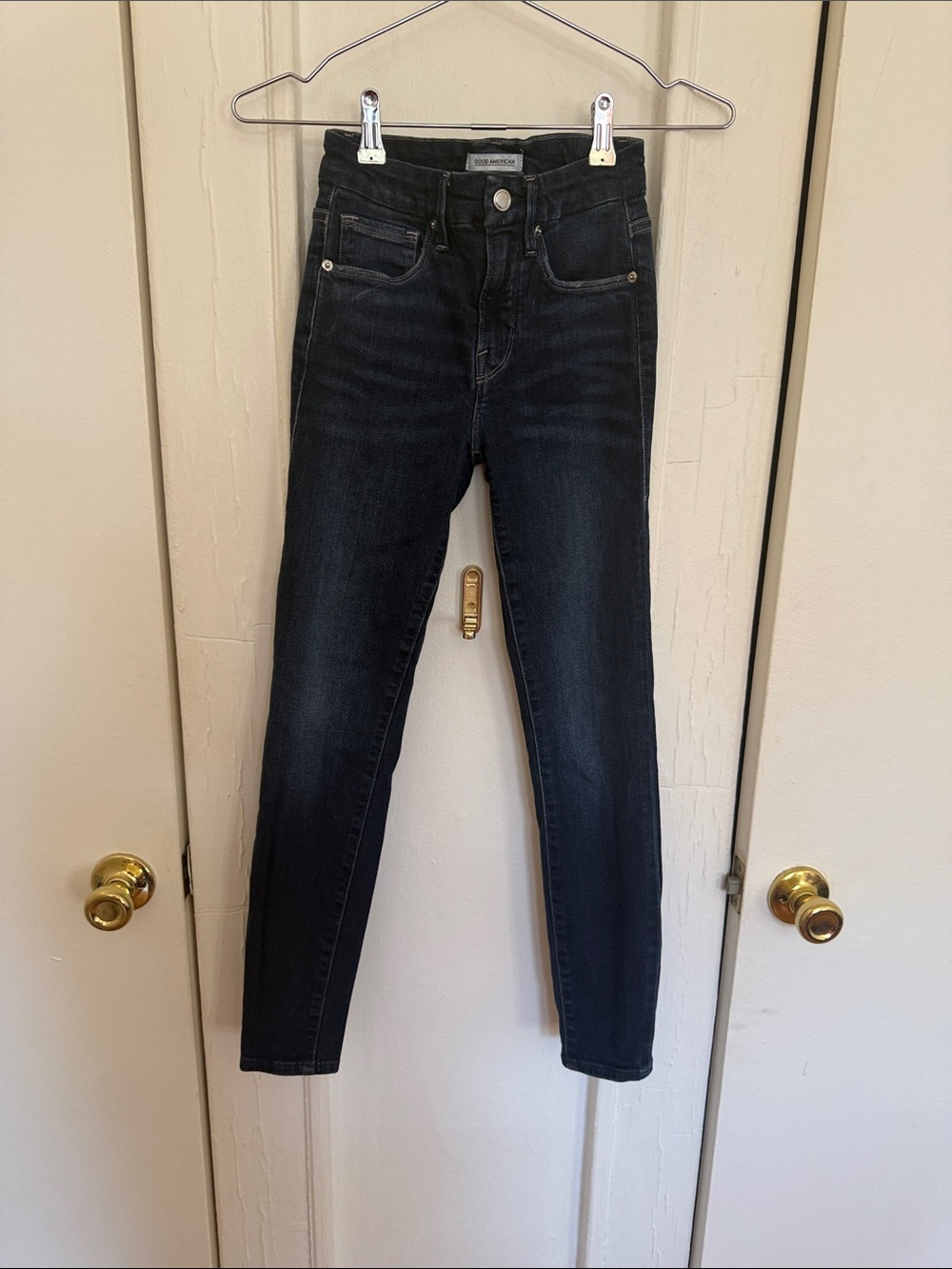 Good American Dark Wash Skinny Jeans